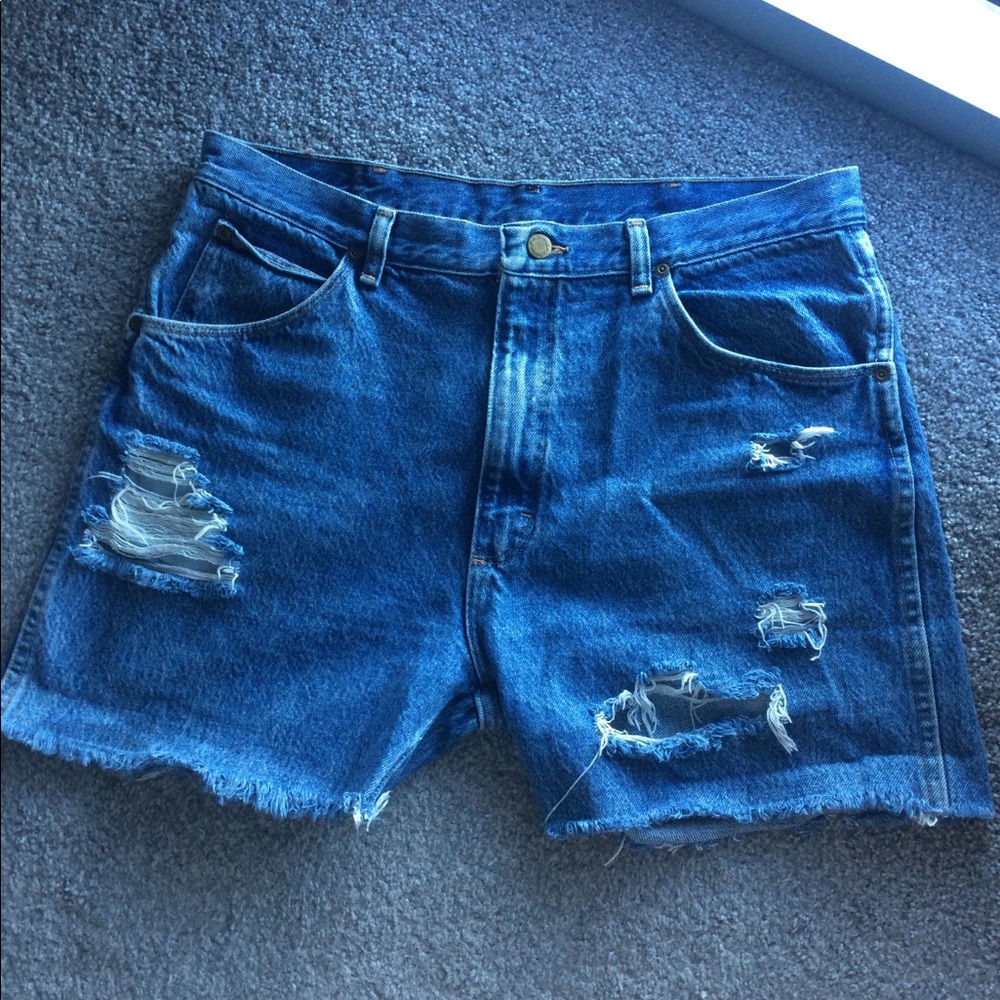 Distressed Wrangler shorts- Women’s size 31-32